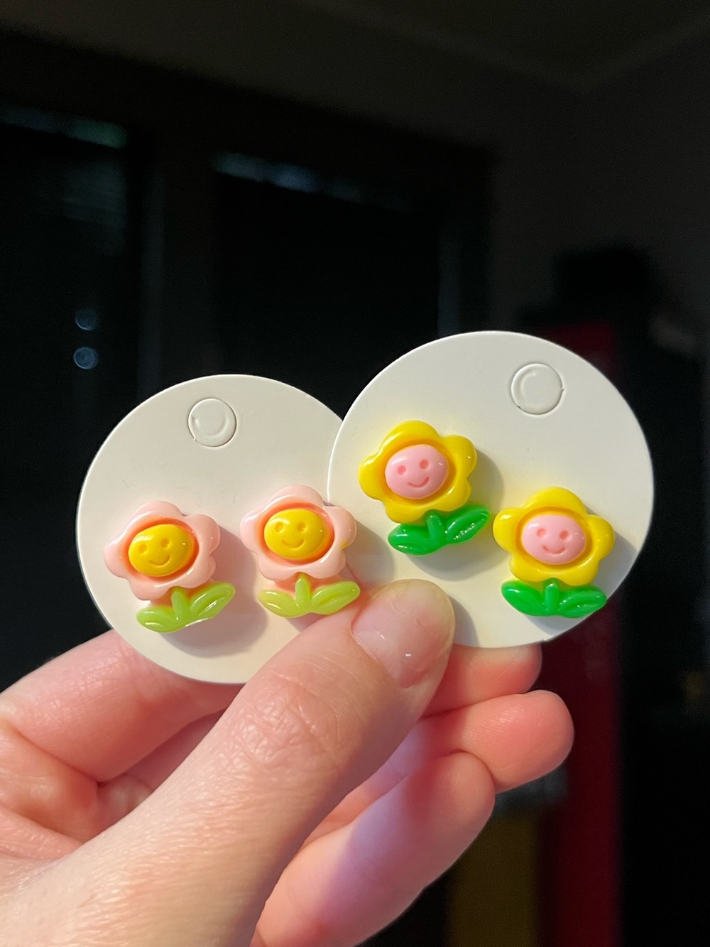 Hand Crafted Cute Flower Stud Earrings